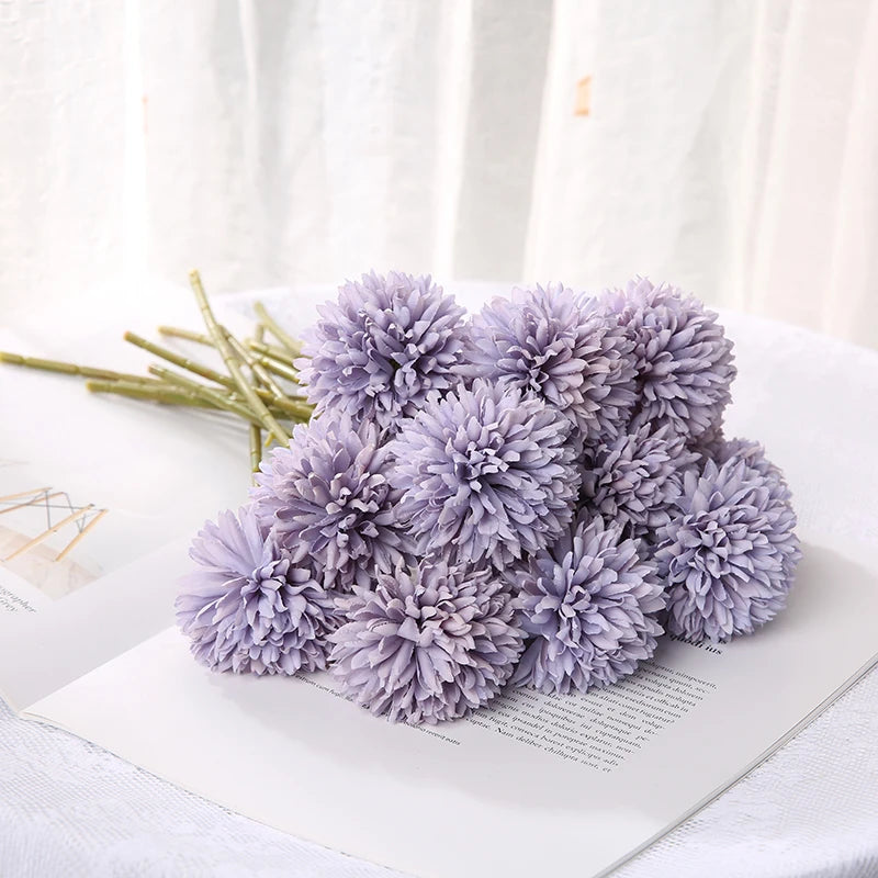 3/5Pcs Artificial Hydrangea Flowers Bouquet – Faux Floral Arrangement for Home, Bedroom, Wedding Décor, and Craft Vase Accessories