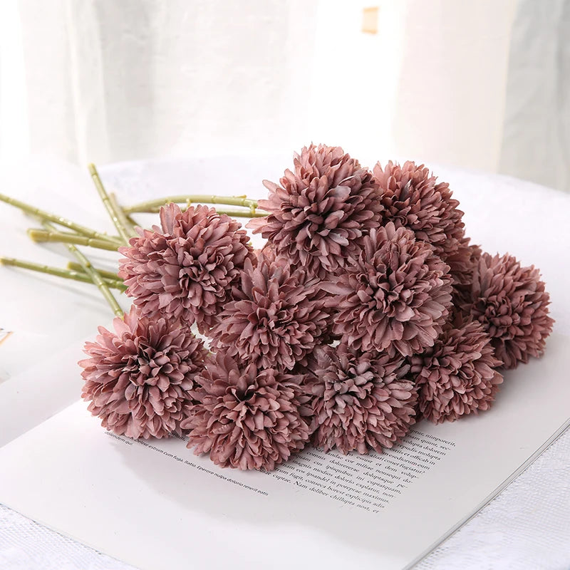 3/5Pcs Artificial Hydrangea Flowers Bouquet – Faux Floral Arrangement for Home, Bedroom, Wedding Décor, and Craft Vase Accessories