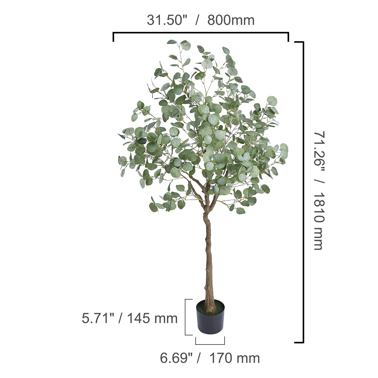 Artificial Olive Tree – 4/5/6 FT Tall Faux Plant for Low-Maintenance Home Décor