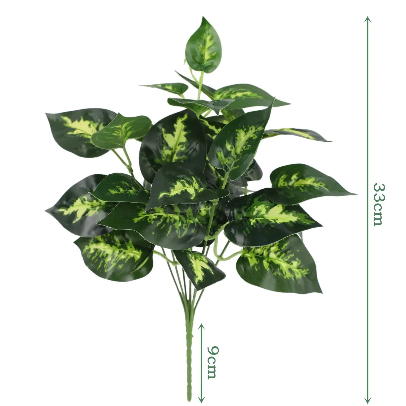 Artificial Plants Leaves Silk Tortoiseshell Leaf Dieffenbough Fake Small Fairy Taro Simulation Green Plant Living Room Decor