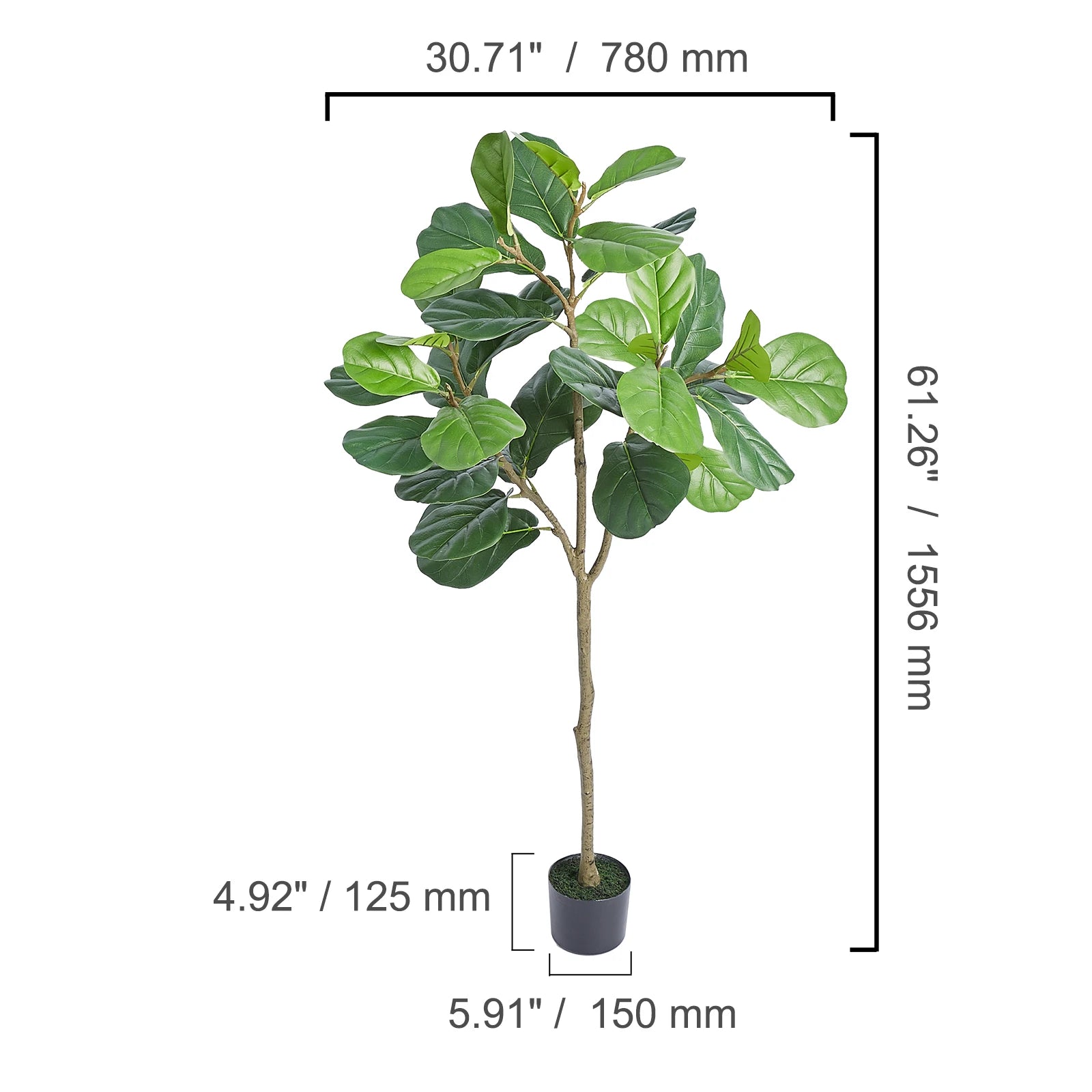 Artificial Olive Tree – 4/5/6 FT Tall Faux Plant for Low-Maintenance Home Décor