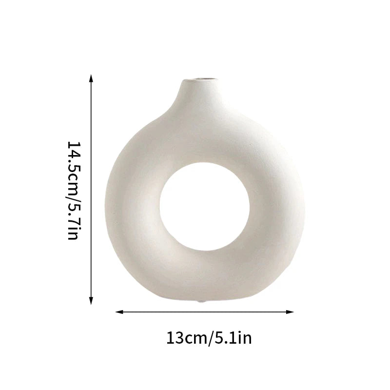 White Spiral Plastic Vase – Hydroponic Pot for Flowers, Home Desk Decoration & Maison Floreros