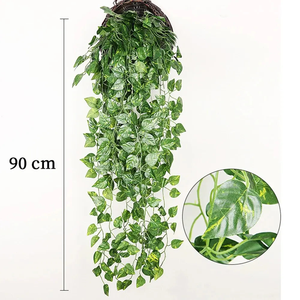 90cm Artificial Hanging Ivy Vine – Green Creeper Plant for Wall, Home, Garden, Wedding & Party Décor