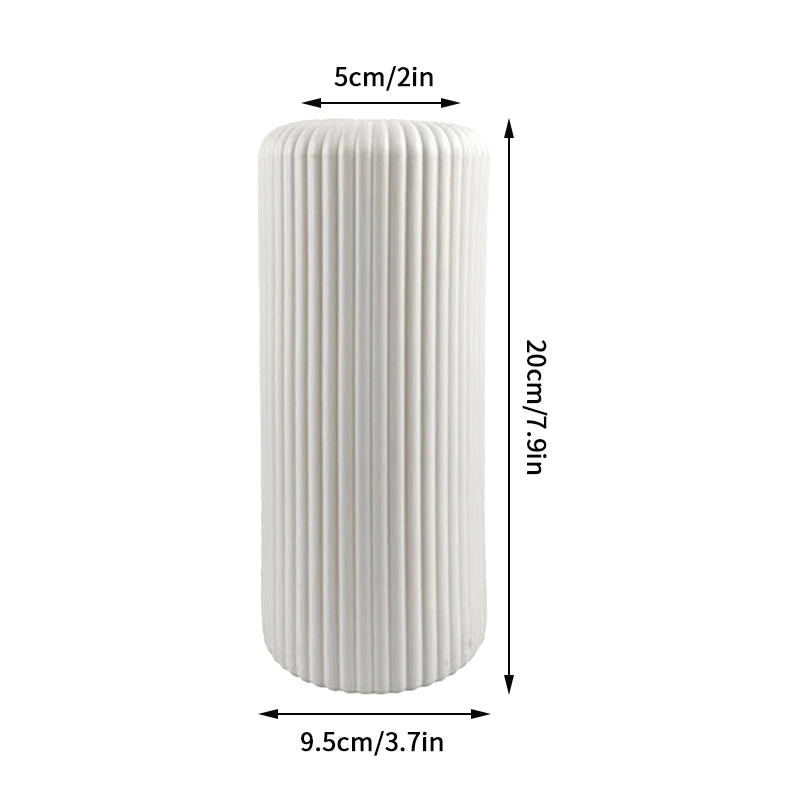 White Spiral Plastic Vase – Hydroponic Pot for Flowers, Home Desk Decoration & Maison Floreros