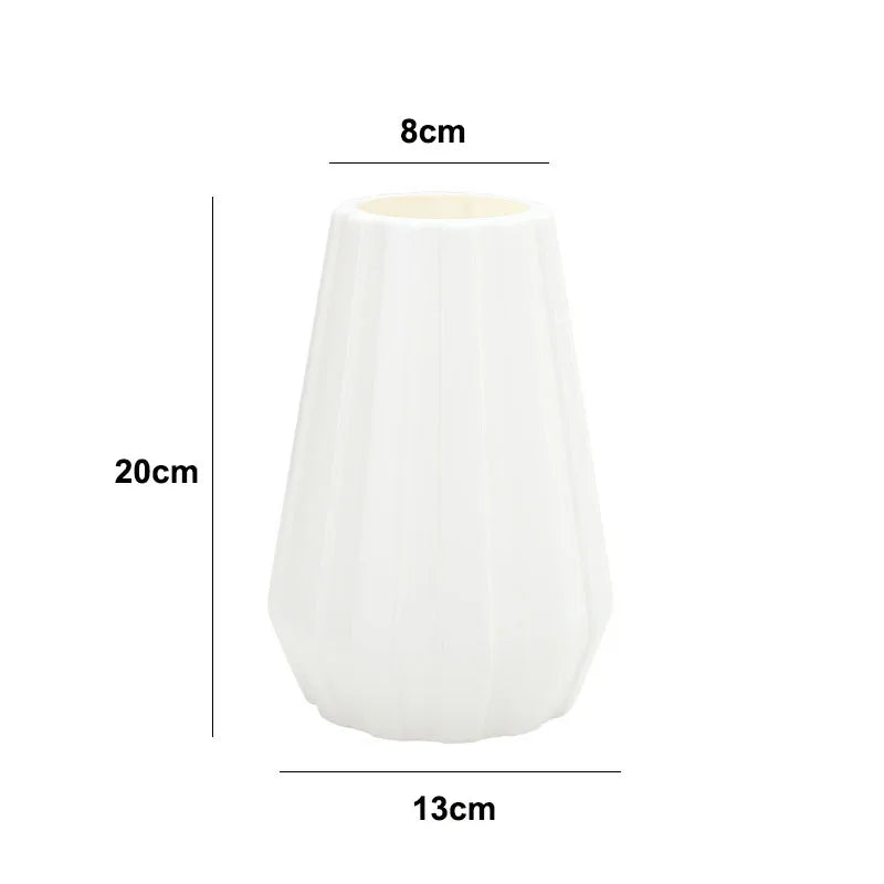 Morandi Plastic Origami Vase – Modern Decorative Vases for Flower Arrangements & Living Room Home Décor