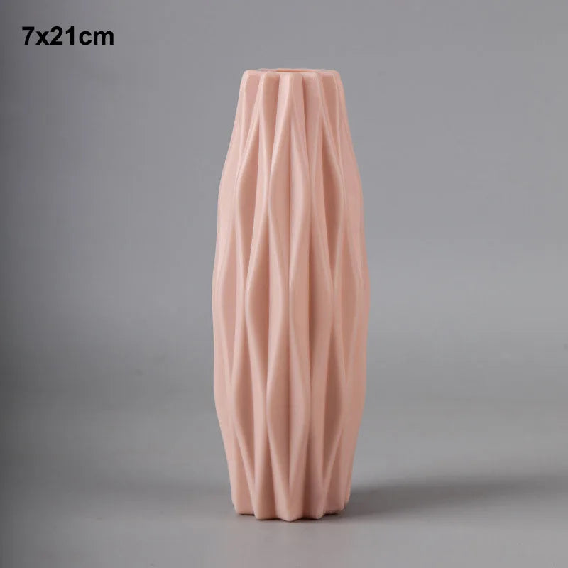 Morandi Plastic Origami Vase – Modern Decorative Vases for Flower Arrangements & Living Room Home Décor