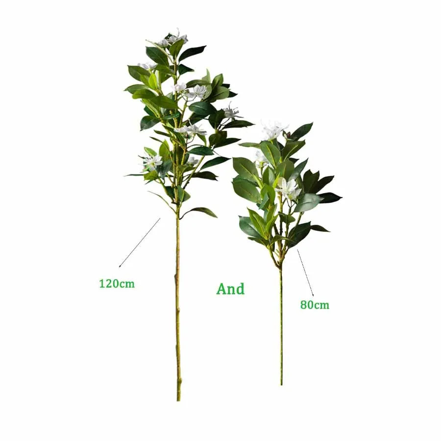 80/120cm Large Artificial Ficus Banyan Tree – Tropical Faux Fiddle Leaf Fig & Magnolia Branches for Home & Garden Décor