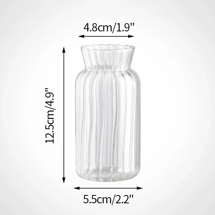 Retro Glass Flower Vase – Decorative Plant Bottle for Home Décor, Office Desk, and Flower Arrangements