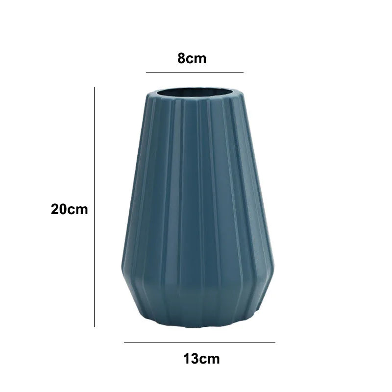 Morandi Plastic Origami Vase – Modern Decorative Vases for Flower Arrangements & Living Room Home Décor