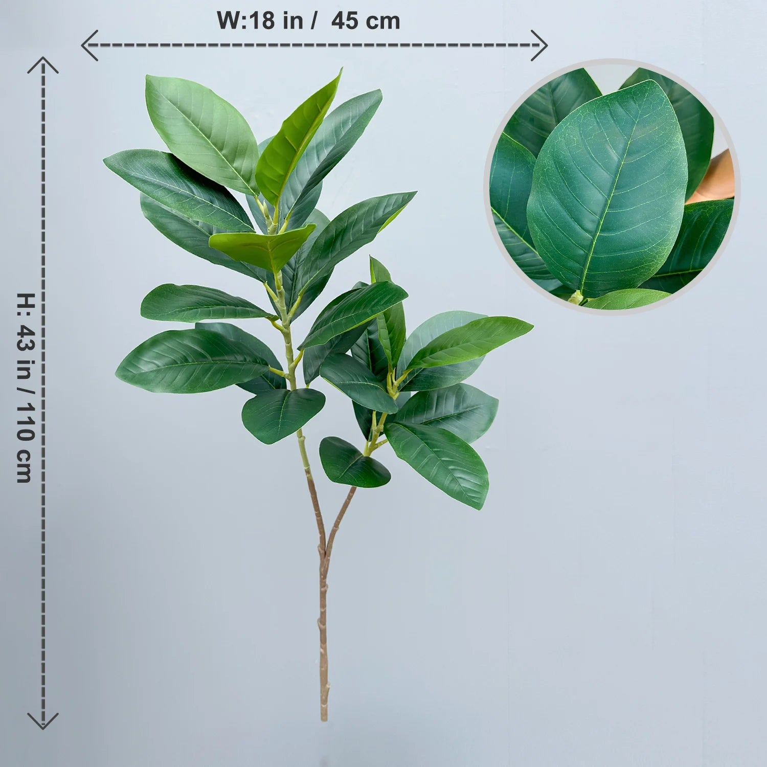 70/135cm Artificial Ficus Tree – Large Faux Banyan Rubber Plant with Plastic Leaves for Home & Garden Décor