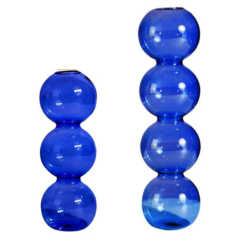 Nordic Glass Bubble Vase – Modern Spherical Flower Vase for Flower Arrangements, Home Décor & Birthday Gifts