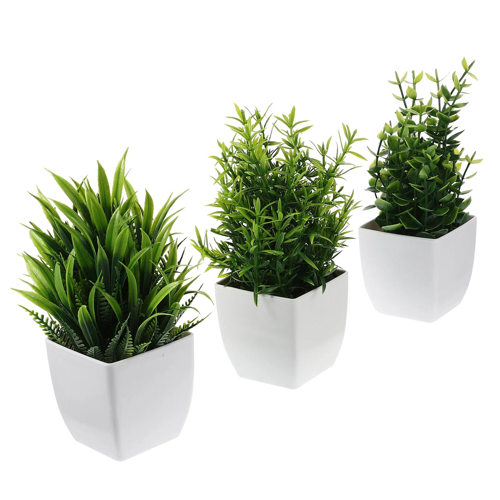 3pcs Faux Potted Plants – Artificial Bonsai Decoration for Home, Office, and Indoor Décor, Mixed Styles