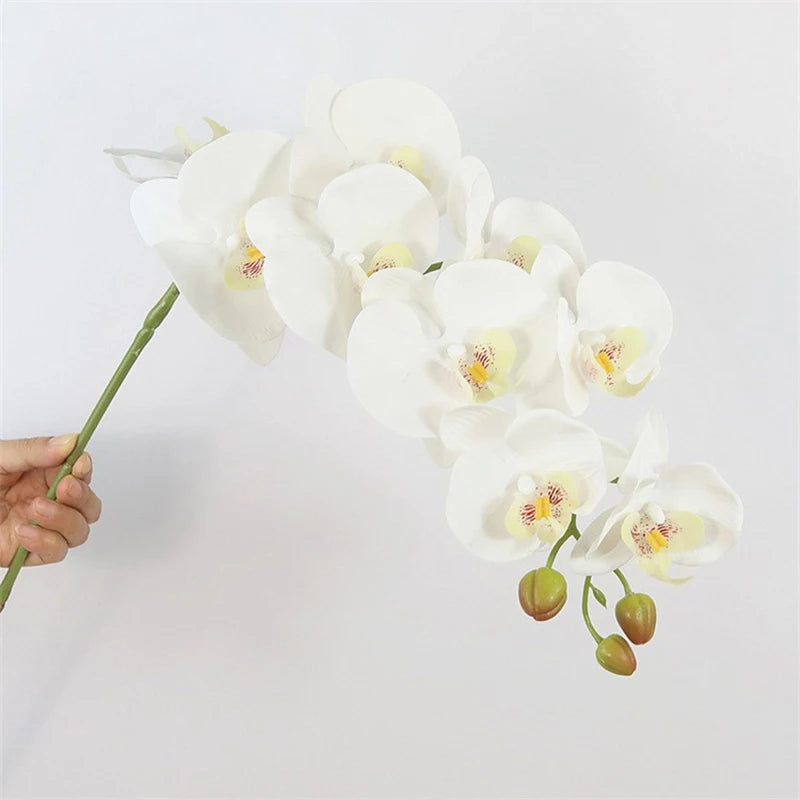 98cm Artificial Butterfly Orchid with 9 Heads – Fake Moth Orchid Flowers for Wedding, Christmas & Home Décor