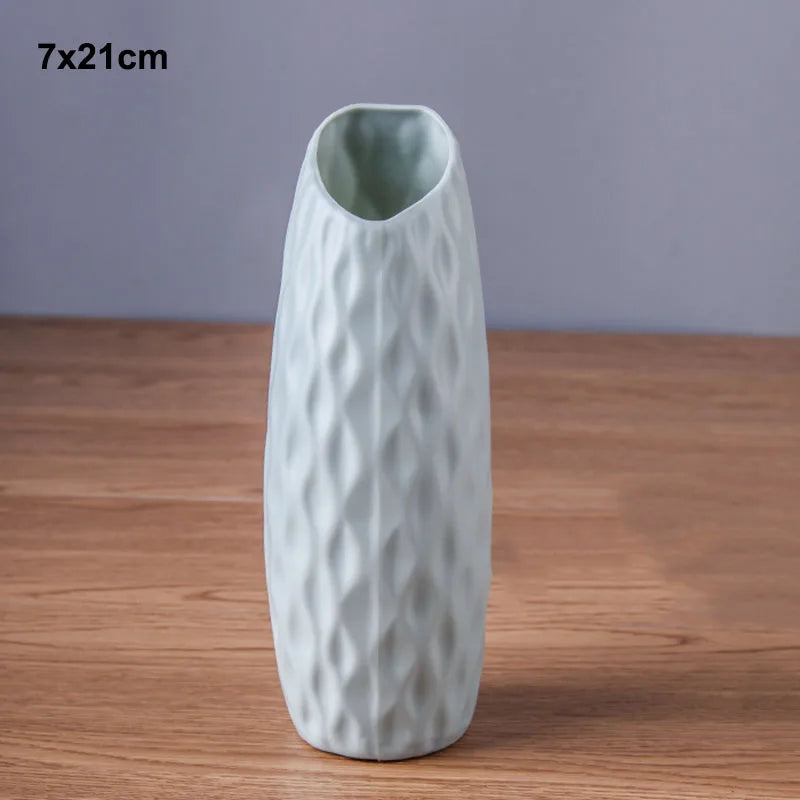 Morandi Plastic Origami Vase – Modern Decorative Vases for Flower Arrangements & Living Room Home Décor