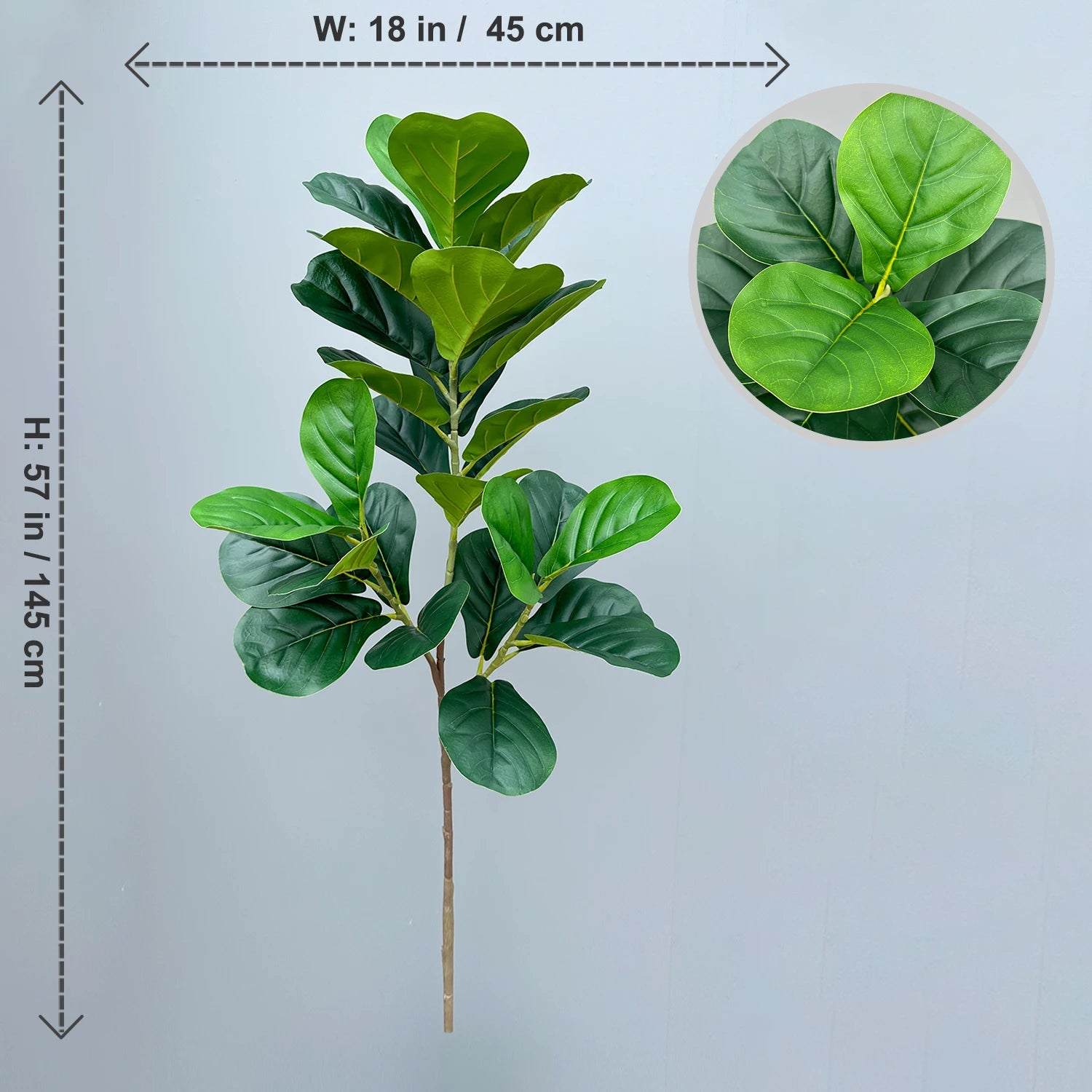 70/135cm Artificial Ficus Tree – Large Faux Banyan Rubber Plant with Plastic Leaves for Home & Garden Décor