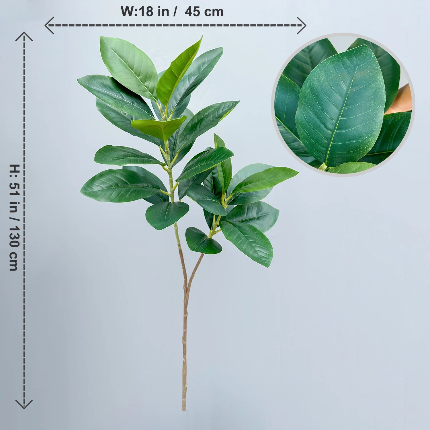 70/135cm Artificial Ficus Tree – Large Faux Banyan Rubber Plant with Plastic Leaves for Home & Garden Décor