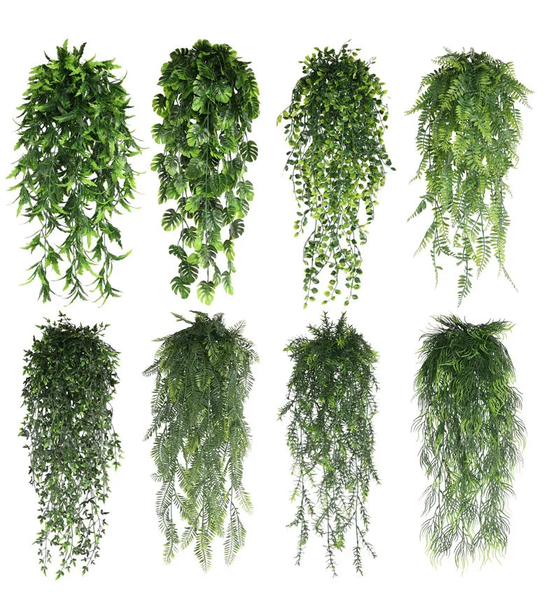 90cm Artificial Persian Fern Vine – Hanging Faux Plant with Plastic Leaves for Home, Wedding, Party & Wall Décor