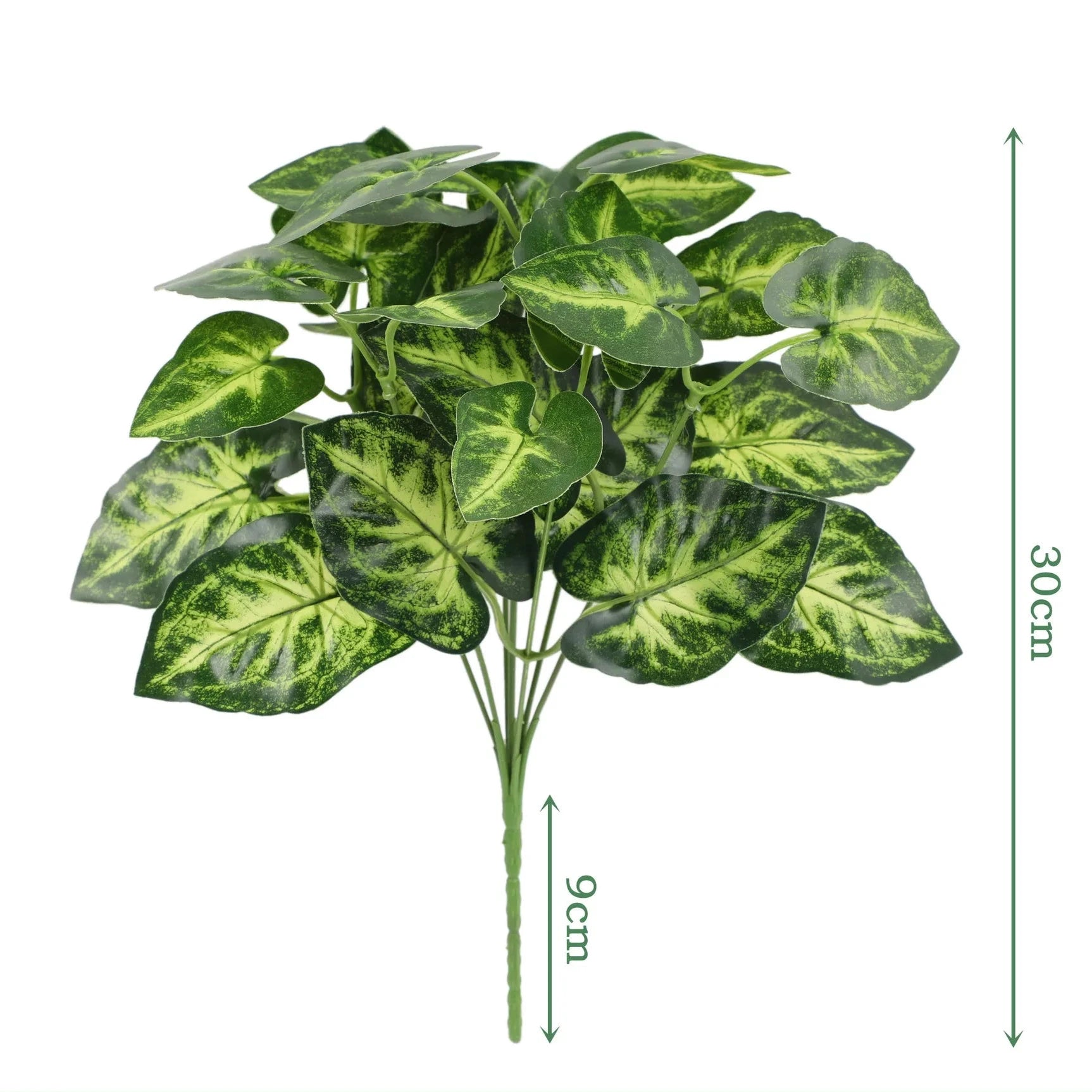 Artificial Plants Leaves Silk Tortoiseshell Leaf Dieffenbough Fake Small Fairy Taro Simulation Green Plant Living Room Decor