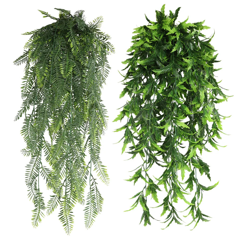 90cm Artificial Persian Fern Vine – Hanging Faux Plant with Plastic Leaves for Home, Wedding, Party & Wall Décor