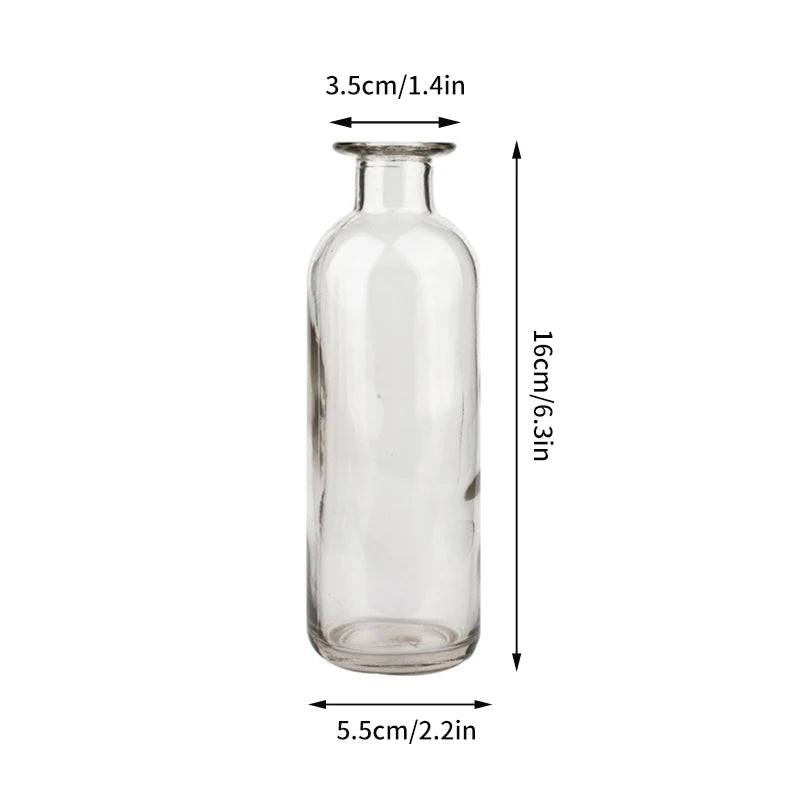 Retro Glass Flower Vase – Decorative Plant Bottle for Home Décor, Office Desk, and Flower Arrangements