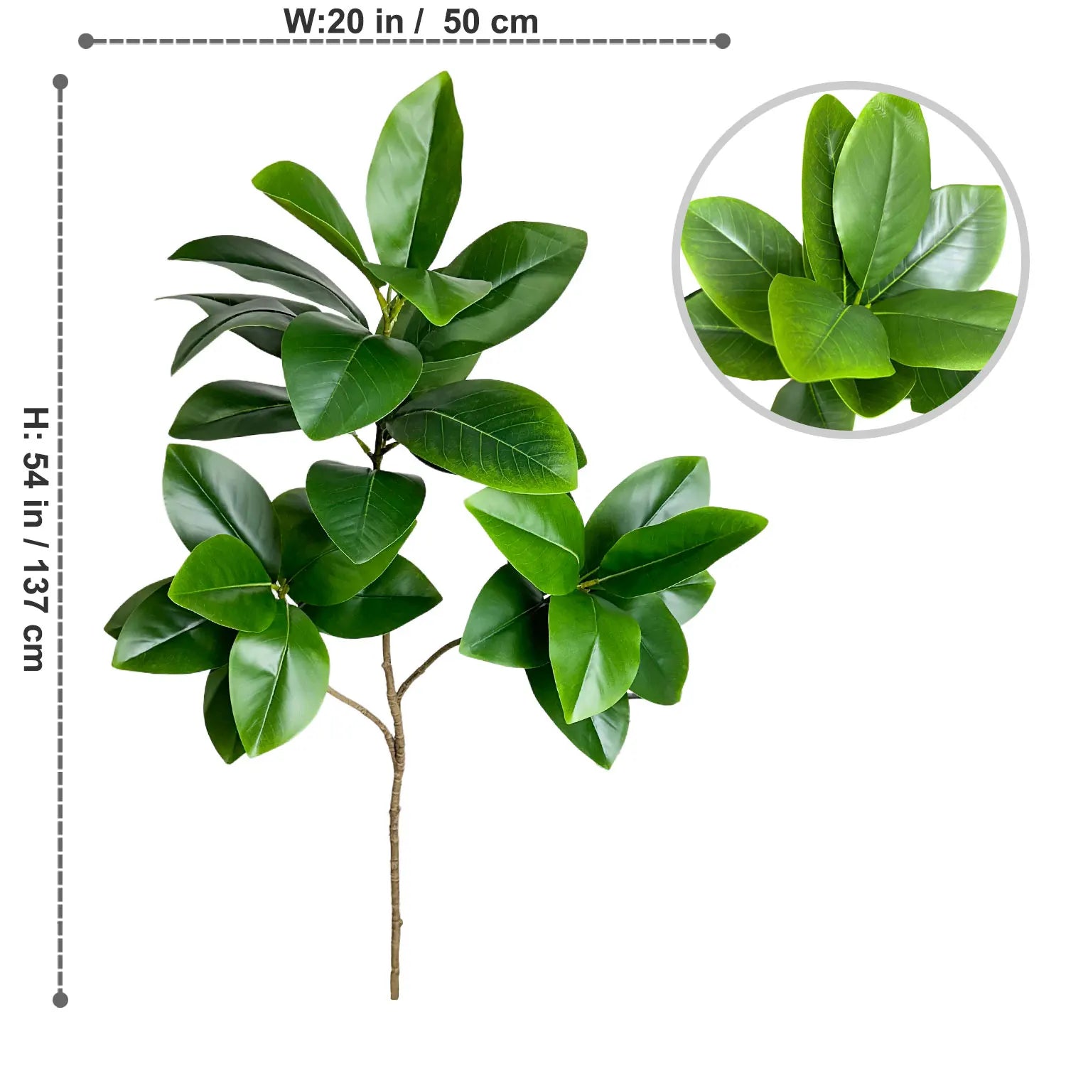 70/135cm Artificial Ficus Tree – Large Faux Banyan Rubber Plant with Plastic Leaves for Home & Garden Décor