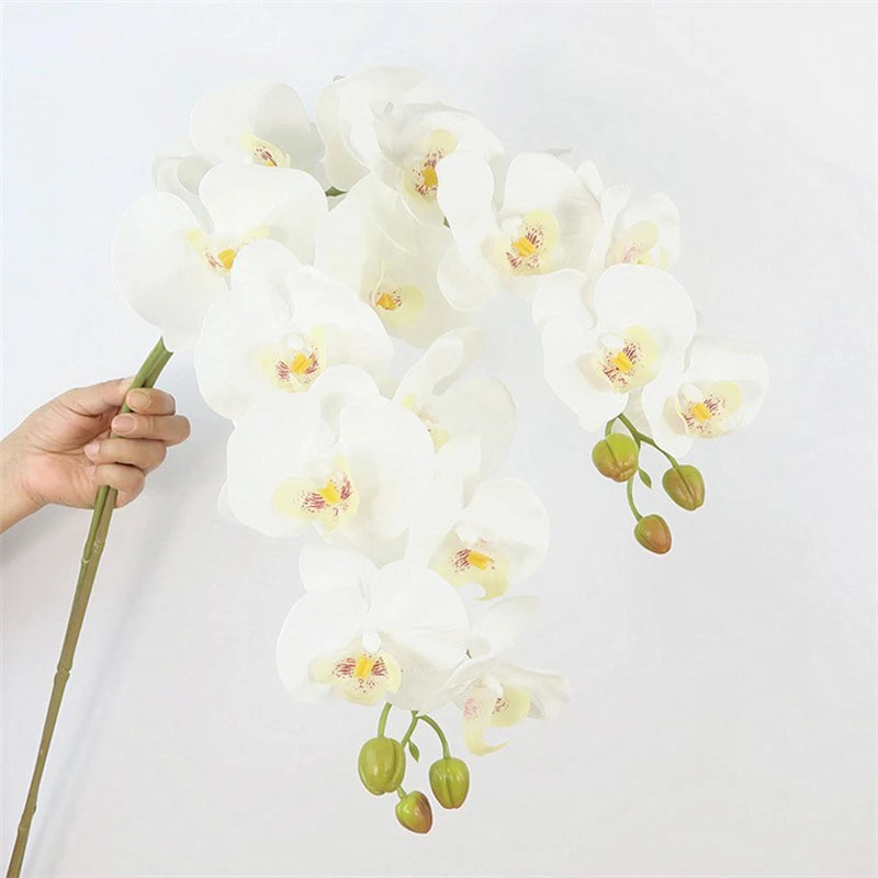 98cm Artificial Butterfly Orchid with 9 Heads – Fake Moth Orchid Flowers for Wedding, Christmas & Home Décor