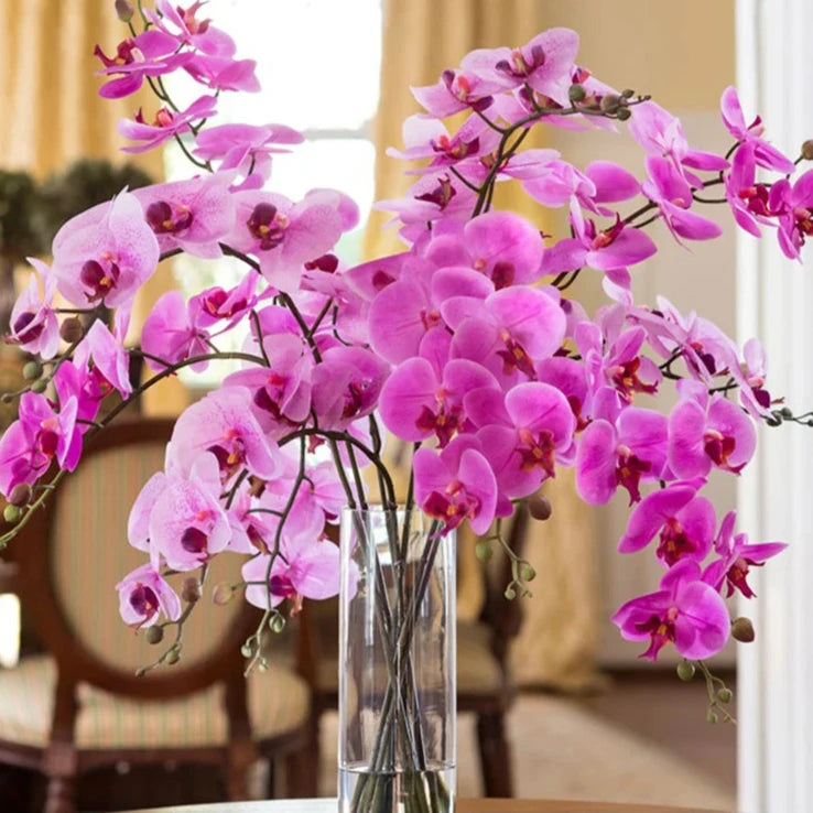 98cm Artificial Butterfly Orchid with 9 Heads – Fake Moth Orchid Flowers for Wedding, Christmas & Home Décor