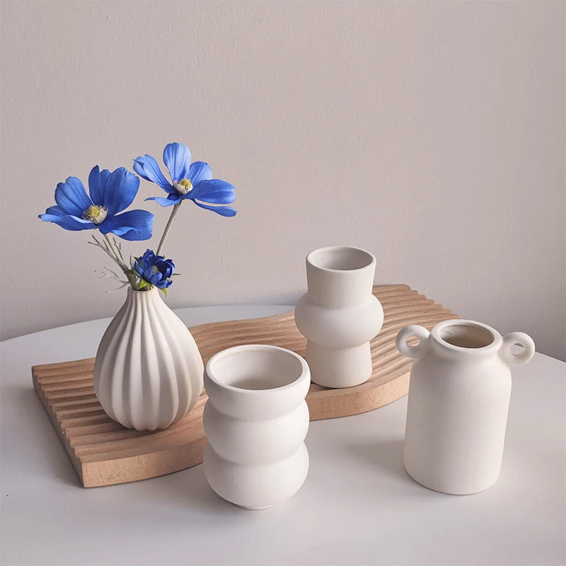 Nordic Ceramic Vase – Creative INS Flower Bottle Plant Pot for Room, Table Décor & Home Decoration