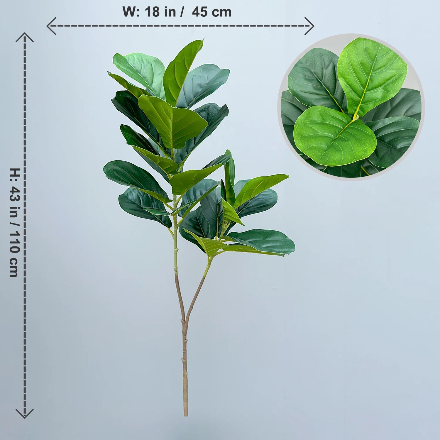 70/135cm Artificial Ficus Tree – Large Faux Banyan Rubber Plant with Plastic Leaves for Home & Garden Décor