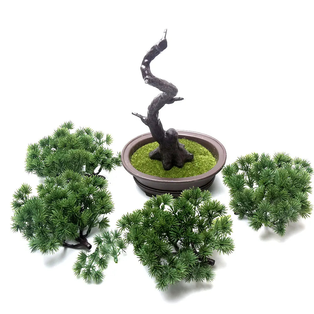 Artificial Pine Tree Bonsai – Potted Faux Plant for Home, Office & DIY Décor