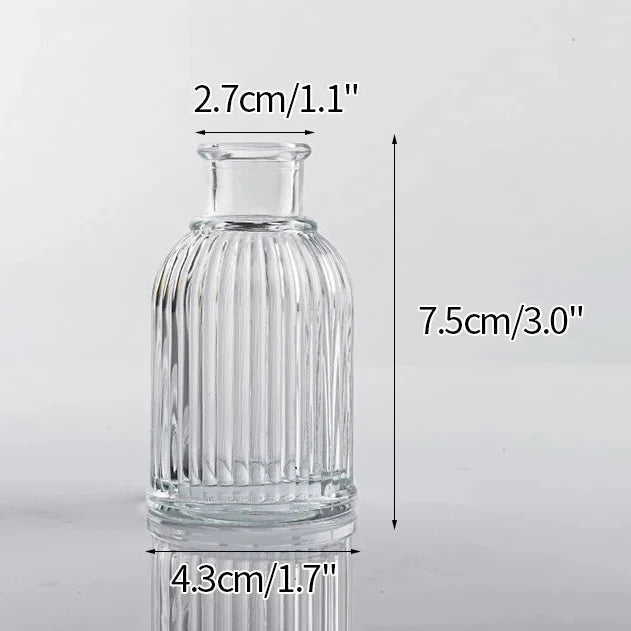 Retro Glass Flower Vase – Decorative Plant Bottle for Home Décor, Office Desk, and Flower Arrangements