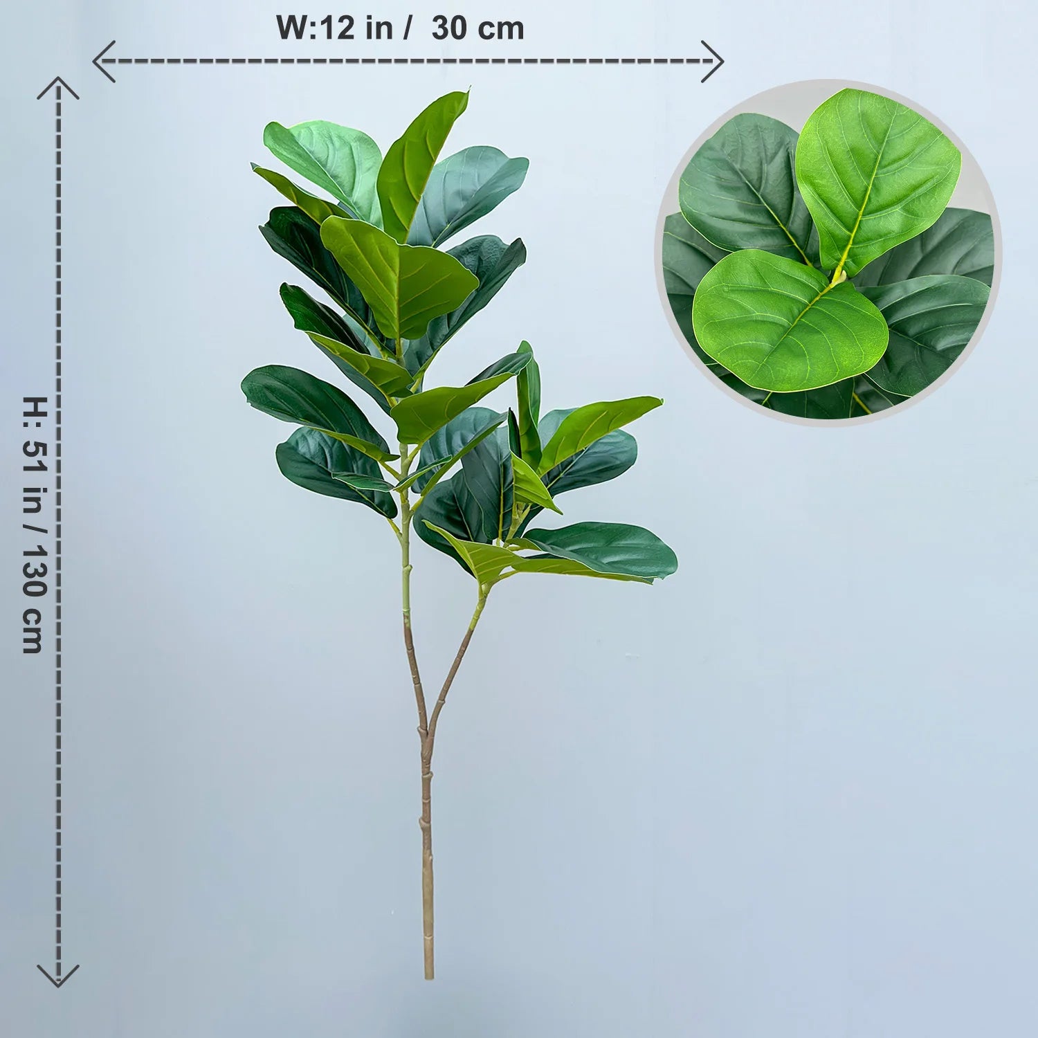 70/135cm Artificial Ficus Tree – Large Faux Banyan Rubber Plant with Plastic Leaves for Home & Garden Décor