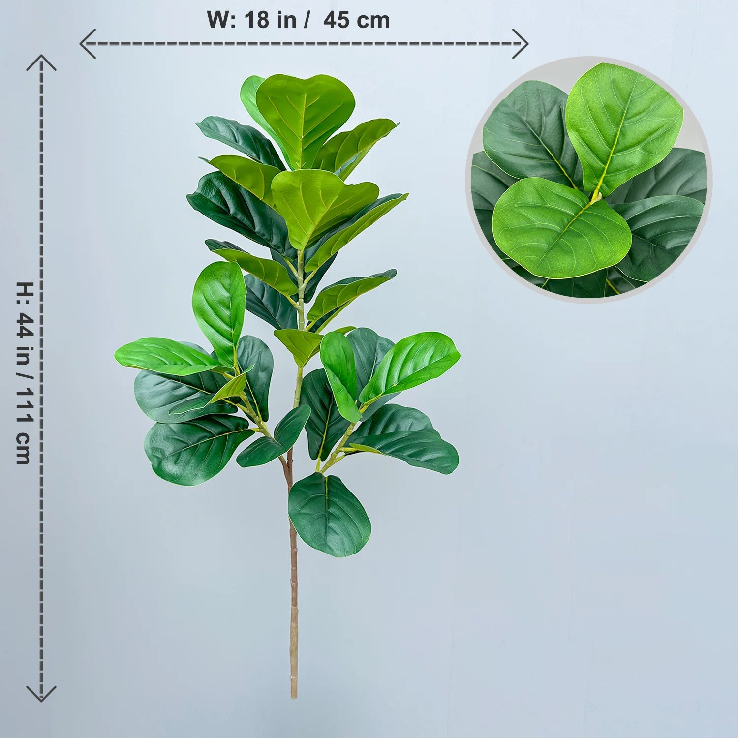 70/135cm Artificial Ficus Tree – Large Faux Banyan Rubber Plant with Plastic Leaves for Home & Garden Décor