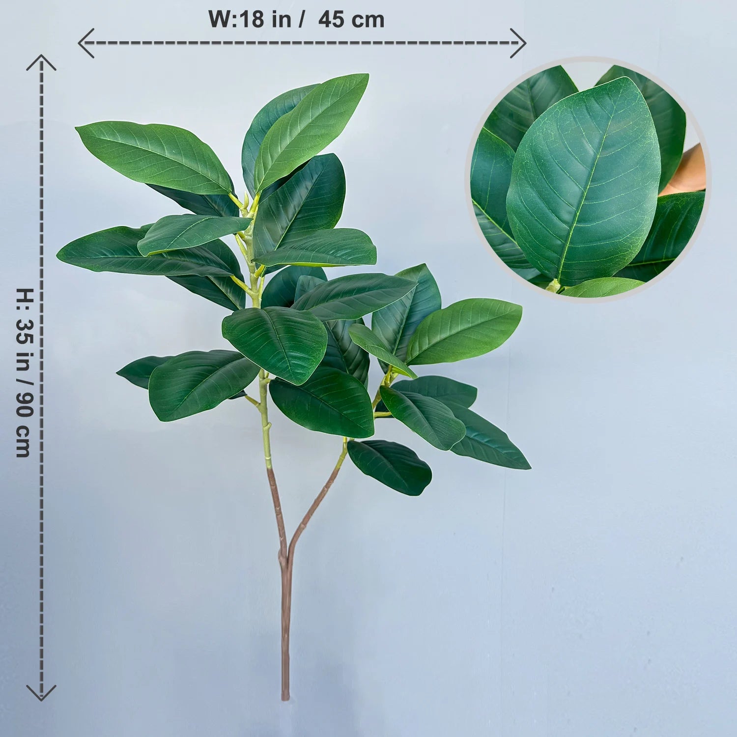 70/135cm Artificial Ficus Tree – Large Faux Banyan Rubber Plant with Plastic Leaves for Home & Garden Décor