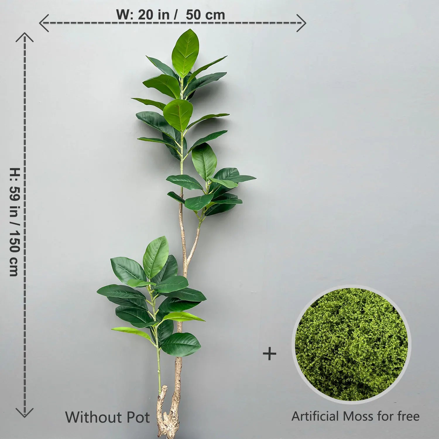 70/135cm Artificial Ficus Tree – Large Faux Banyan Rubber Plant with Plastic Leaves for Home & Garden Décor