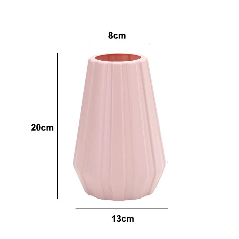 Morandi Plastic Origami Vase – Modern Decorative Vases for Flower Arrangements & Living Room Home Décor