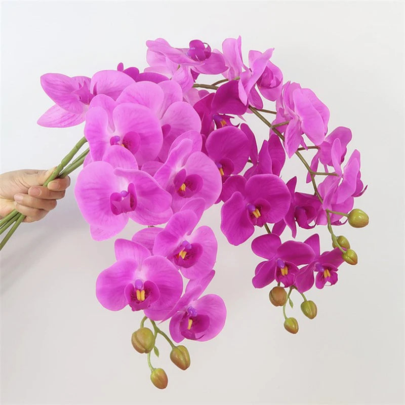 98cm Artificial Butterfly Orchid with 9 Heads – Fake Moth Orchid Flowers for Wedding, Christmas & Home Décor