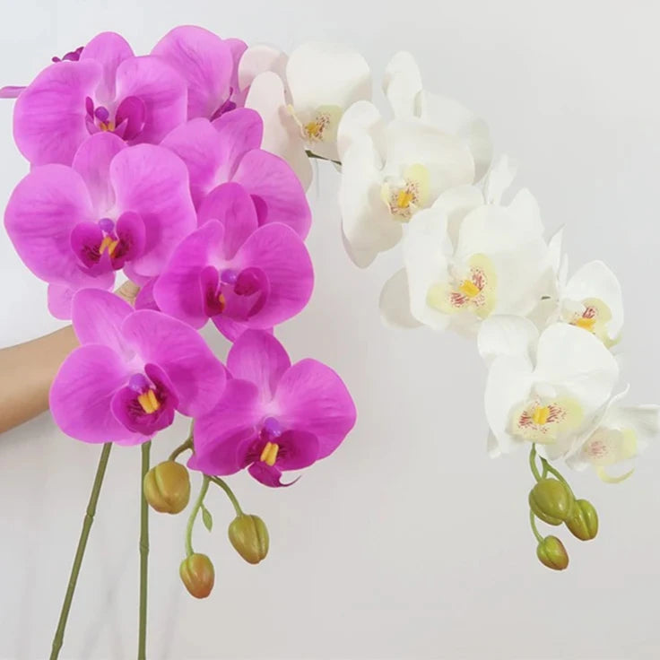 98cm Artificial Butterfly Orchid with 9 Heads – Fake Moth Orchid Flowers for Wedding, Christmas & Home Décor