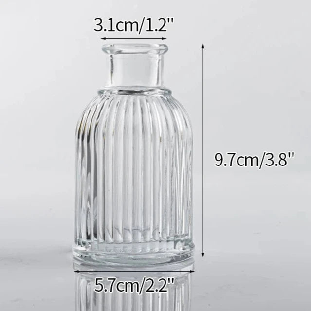 Retro Glass Flower Vase – Decorative Plant Bottle for Home Décor, Office Desk, and Flower Arrangements