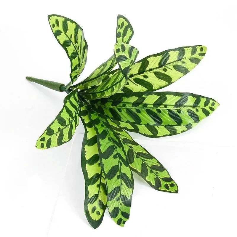 Artificial Plants Leaves Silk Tortoiseshell Leaf Dieffenbough Fake Small Fairy Taro Simulation Green Plant Living Room Decor