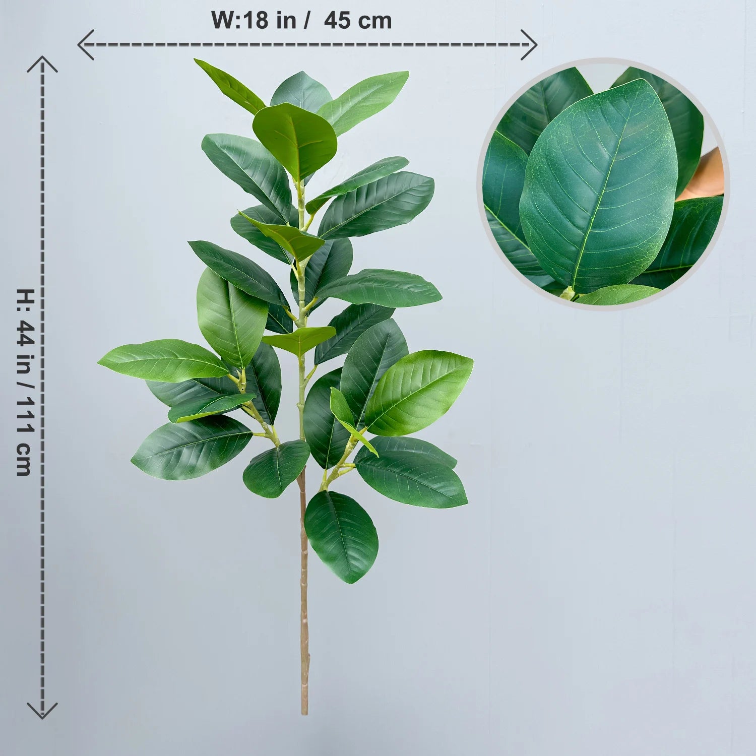 70/135cm Artificial Ficus Tree – Large Faux Banyan Rubber Plant with Plastic Leaves for Home & Garden Décor