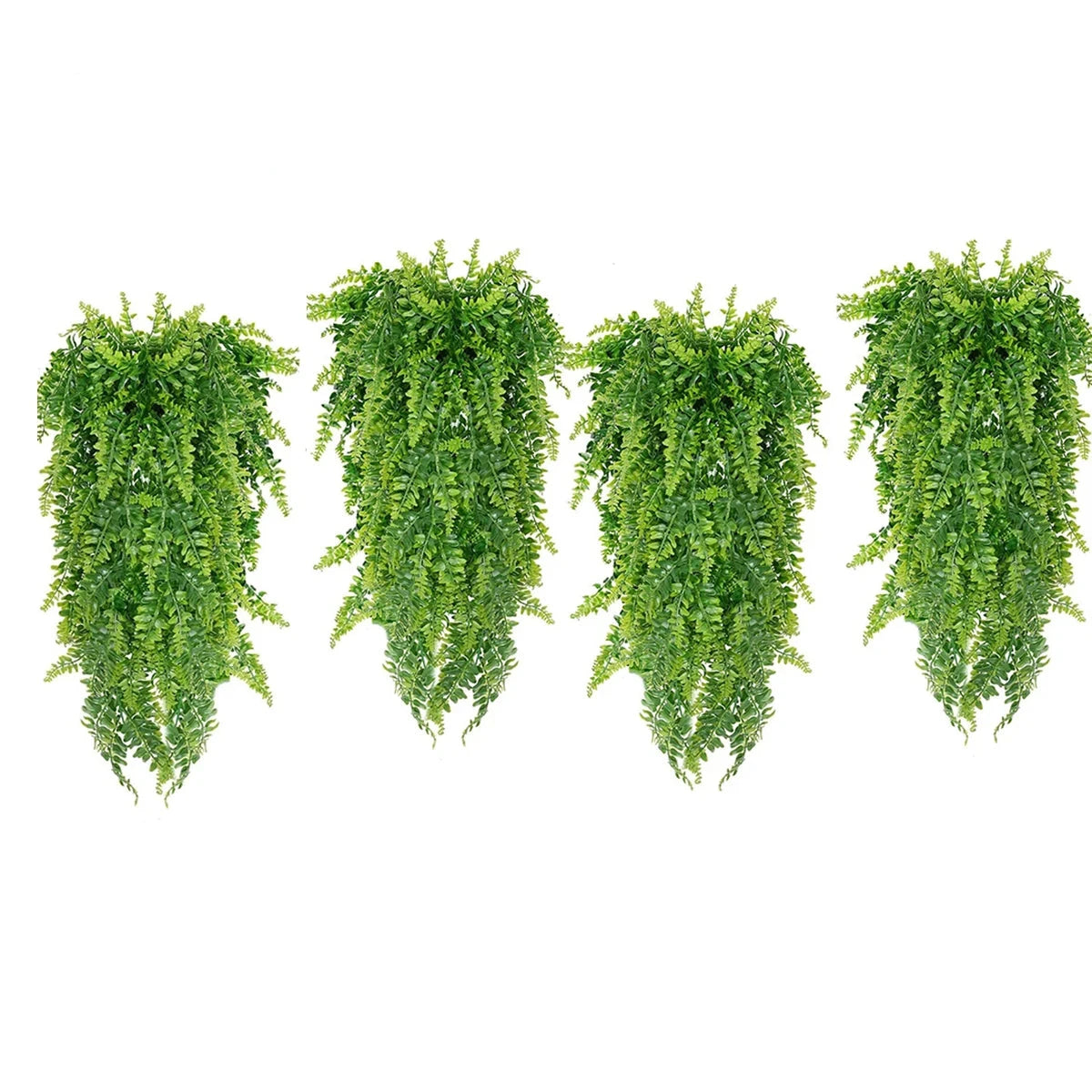 4pcs Artificial Persian Fern Leaves – Hanging Fake Ivy Vines for Home, Garden, Wedding & Party Wall Décor