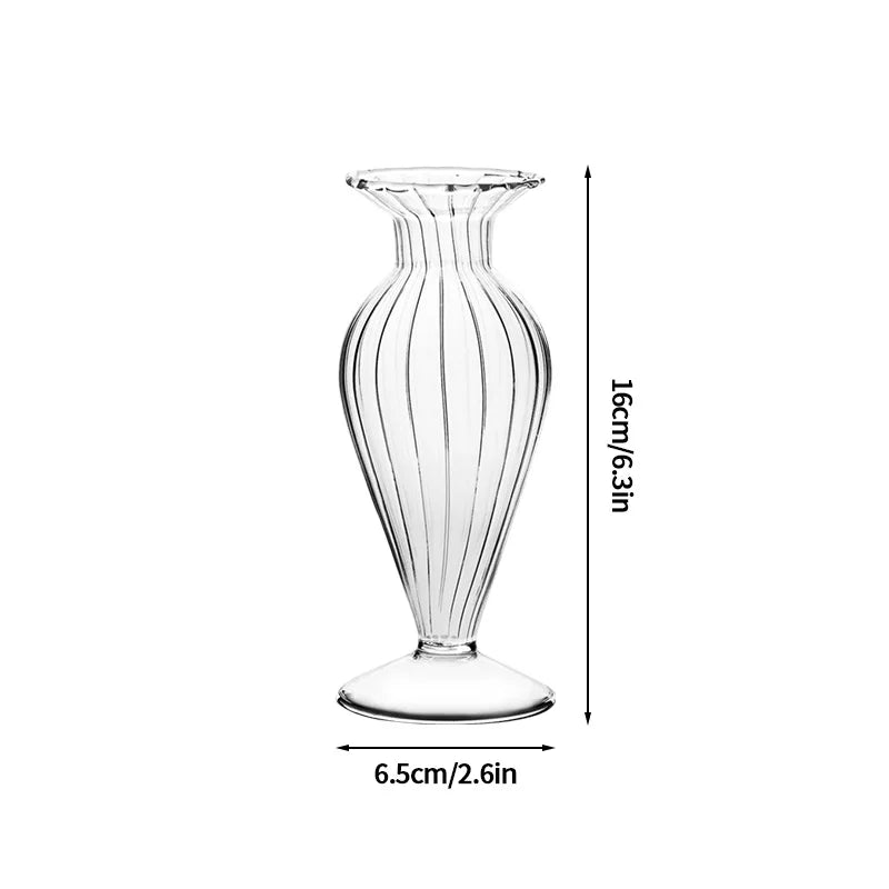 Transparent Mushroom Glass Vase – Decorative Flower Bottle for Flowers, Hydroponic Plants & Room Décor