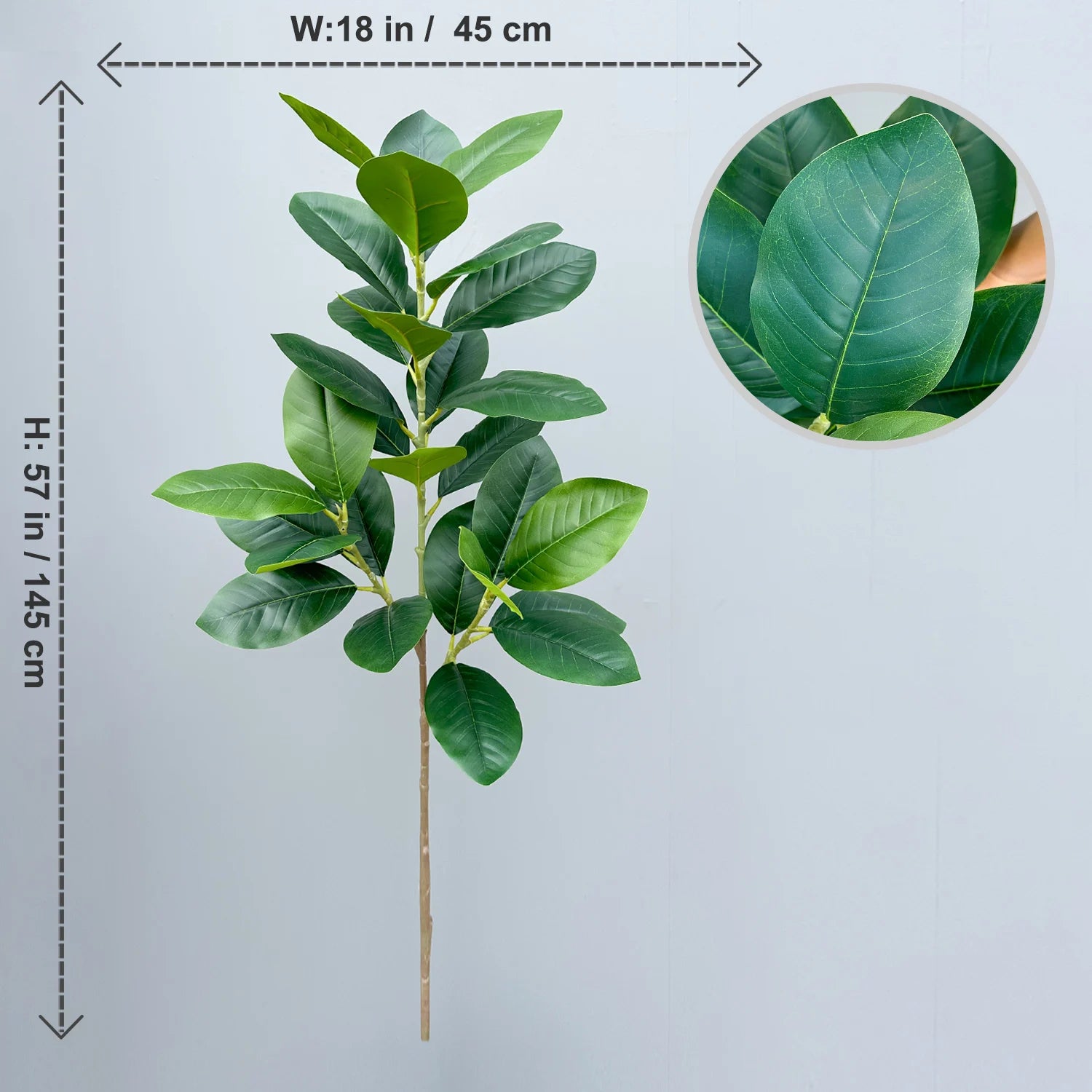 70/135cm Artificial Ficus Tree – Large Faux Banyan Rubber Plant with Plastic Leaves for Home & Garden Décor