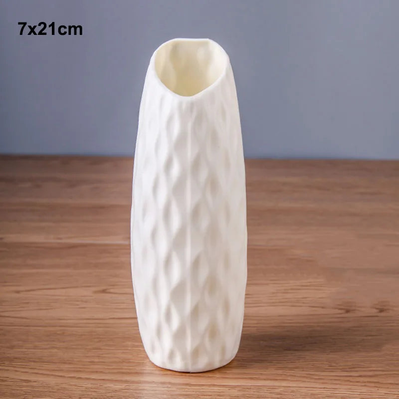 Morandi Plastic Origami Vase – Modern Decorative Vases for Flower Arrangements & Living Room Home Décor