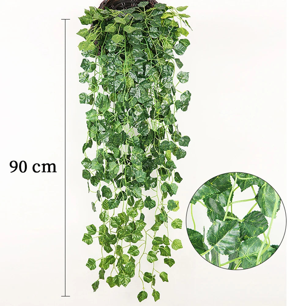 90cm Artificial Hanging Ivy Vine – Green Creeper Plant for Wall, Home, Garden, Wedding & Party Décor