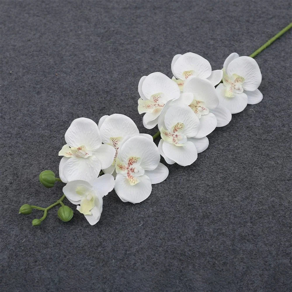 69cm Real Touch Artificial Phalaenopsis Orchid Stems – Faux Flower Branches for Wedding, Floral Arrangements & Home Décor