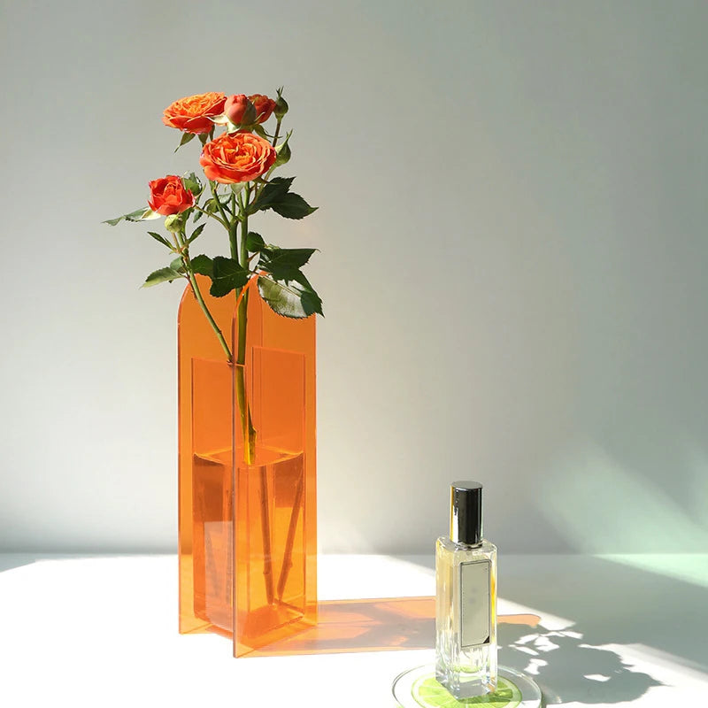 Retro Glass Flower Vase – Decorative Plant Bottle for Home Décor, Office Desk, and Flower Arrangements