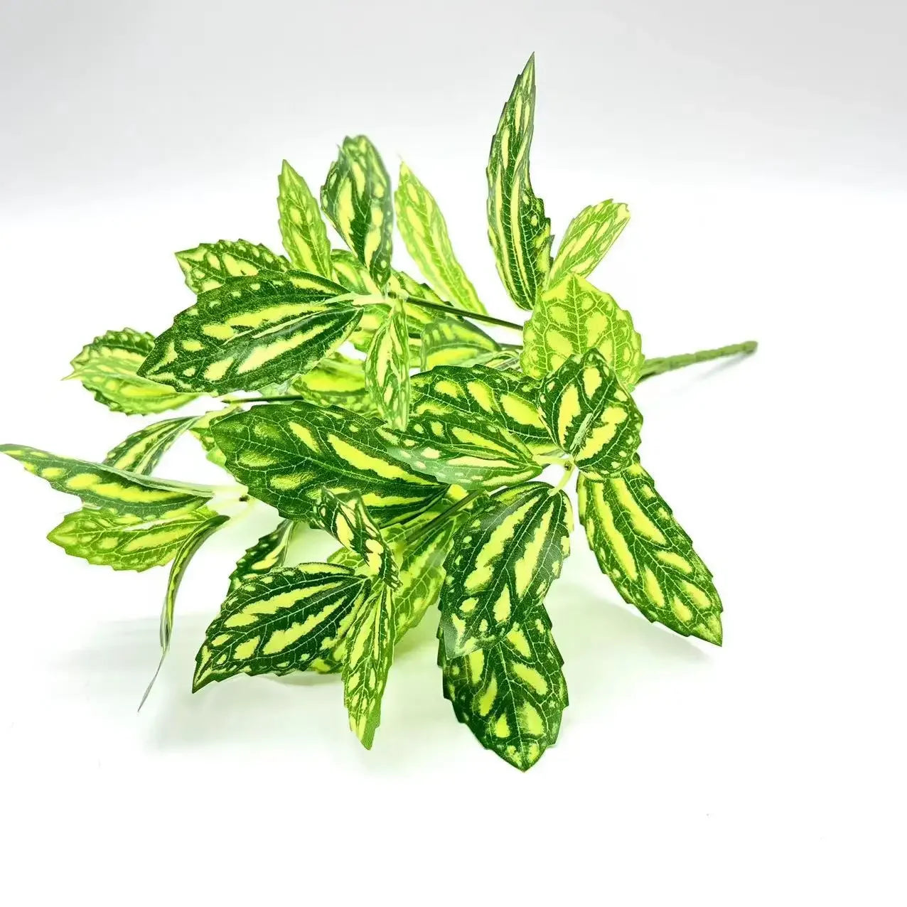 Artificial Plants Leaves Silk Tortoiseshell Leaf Dieffenbough Fake Small Fairy Taro Simulation Green Plant Living Room Decor