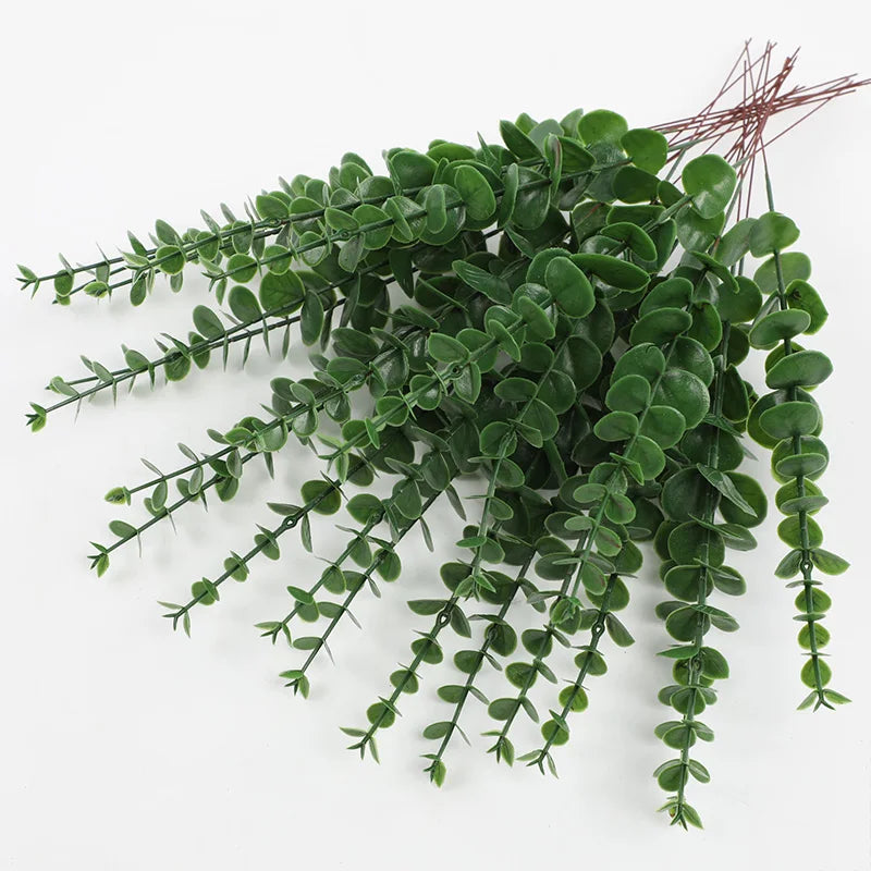 20pcs Artificial Eucalyptus Stems – Green Faux Leaves & Branches for Wedding Centerpieces, Christmas & Holiday Décor